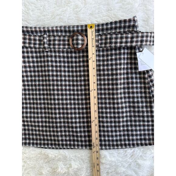 JustFab Wool Blend Plaid Belted A-Line Skirt XL‎ - Picture 5 of 8